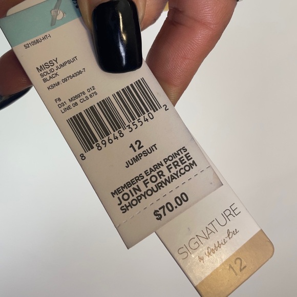 Signature by Robbie Bee missy solid Jumpsuit | Rompers | Size: 12 | Black - Picture 4 of 4